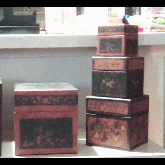 Other - Set of Decorative Floral Boxes